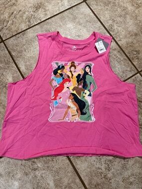 Disney Pink Girls' Princess Graphic Tank Top